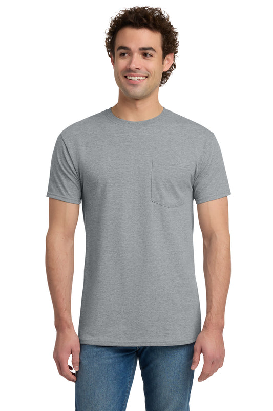 Jerzees - Dri-Power 50/50 Cotton/Poly Pocket T-Shirt. 29MP
