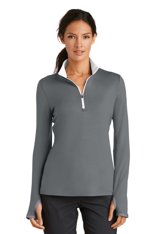 Nike Women's Dri-FIT Stretch 1/2-Zip Cover-Up. 779796 | Add Your Logo