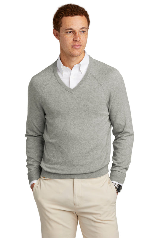 Brooks Brothers   Cotton Stretch V-Neck Sweater BB18400