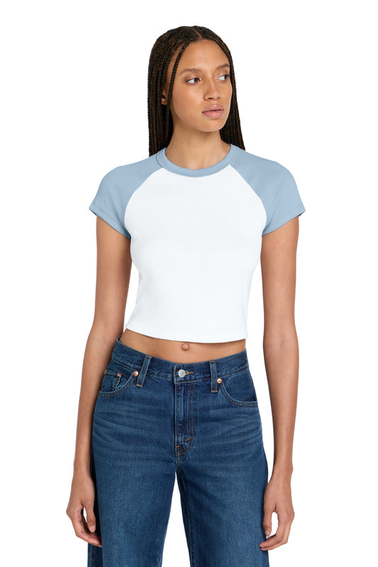 BELLA+CANVAS ® Women's Micro Rib Raglan Baby Tee BC1201 | Add Your Logo