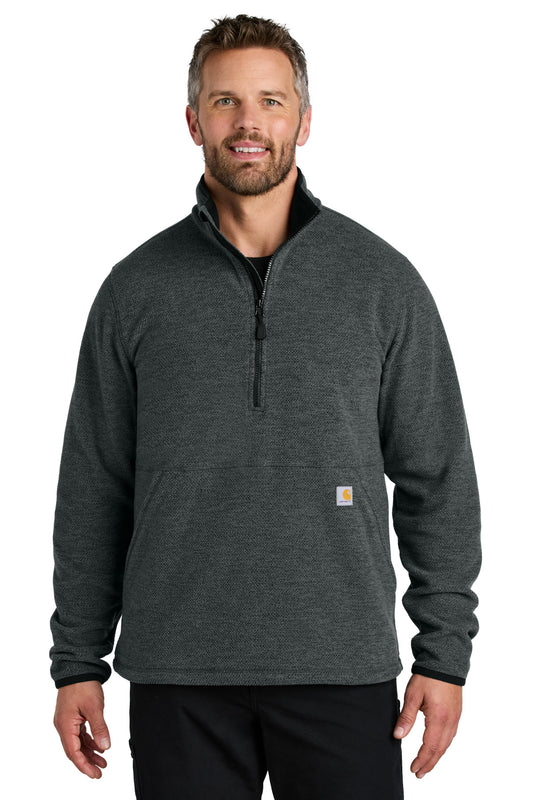 Carhartt ® Textured 1/2-Zip Fleece Jacket CT106417 | Add Your Logo