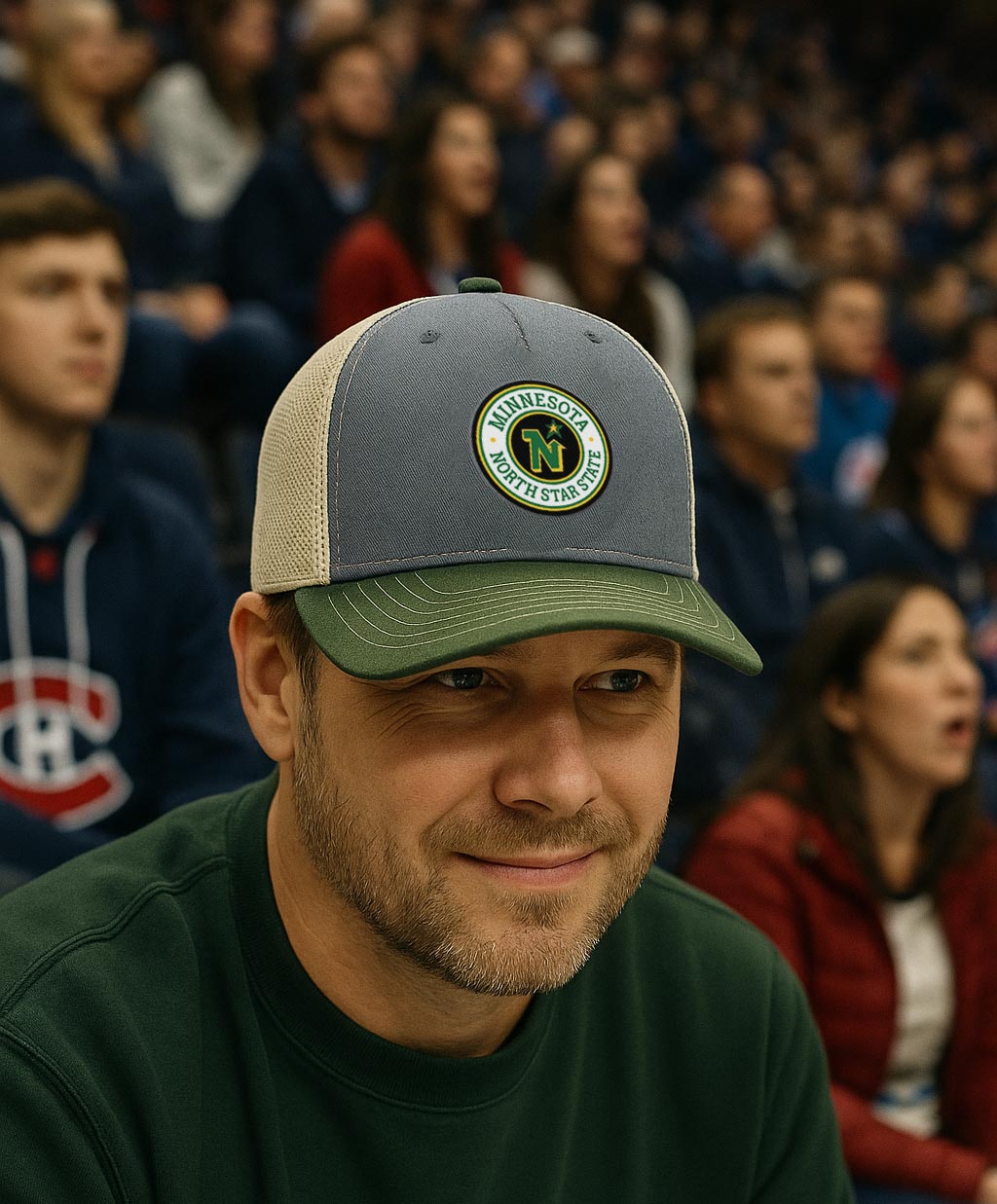 MN NorthStar Hockey Hat - Limited Edition - Heather Grey/Birch/Army Olive