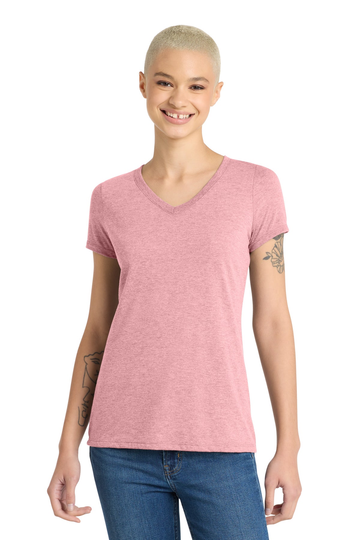 District ® Women's Perfect Tri ® V-Neck Tee. DM1350L | Add Your Logo