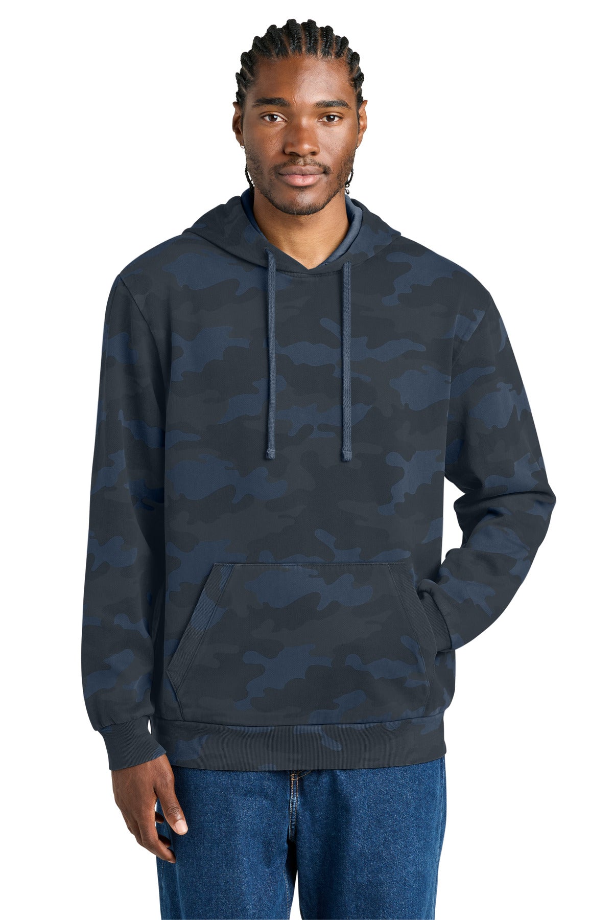 District Wash ™ Camo Fleece Hoodie DT2200C | Add Your Logo
