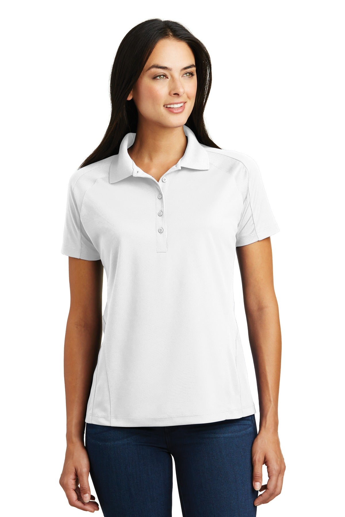 Sport-Tek Women's Dri-Mesh Pro Polo. L474