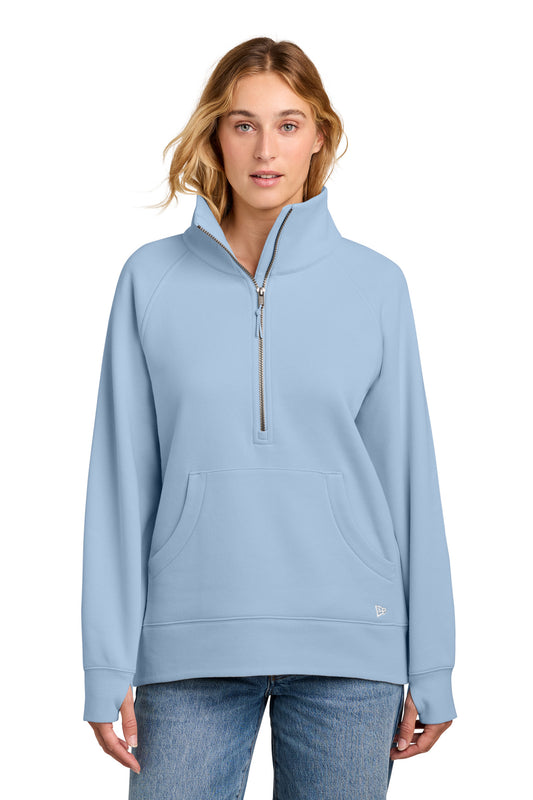 New Era ® Women's Heritage Fleece 1/2-Zip LNEA528 | Add Your Logo