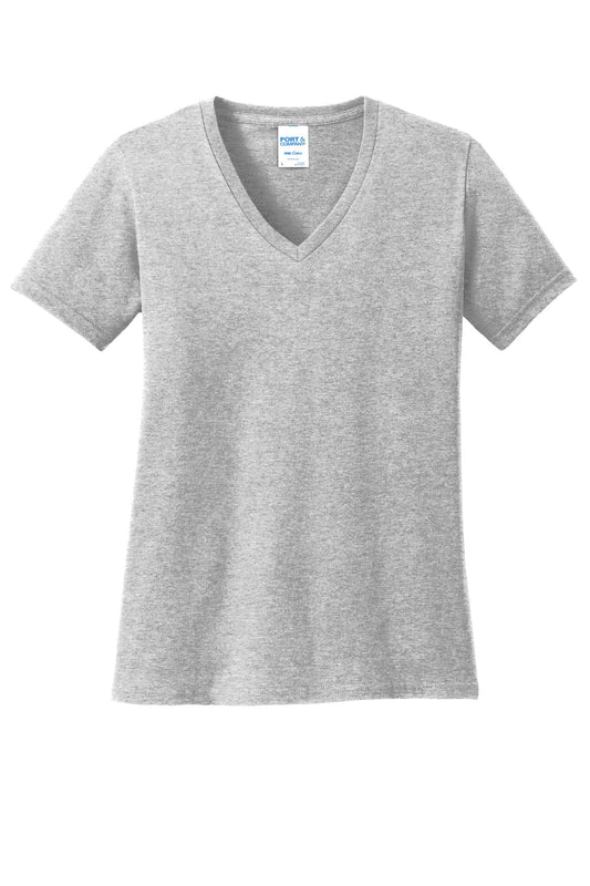 Port & Co Women's Core Cotton V-Neck Tee. LPC54V