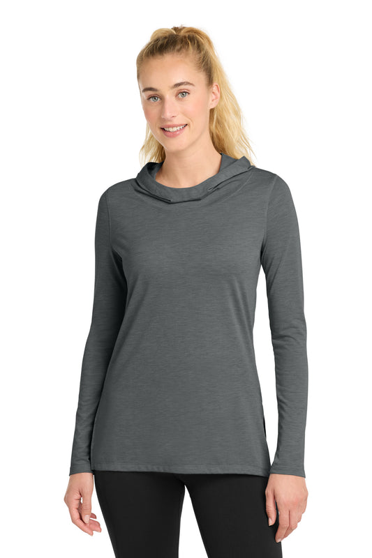 Sport-Tek Women's PosiCharge Tri-Blend Wicking Long Sleeve Hoodie LST406