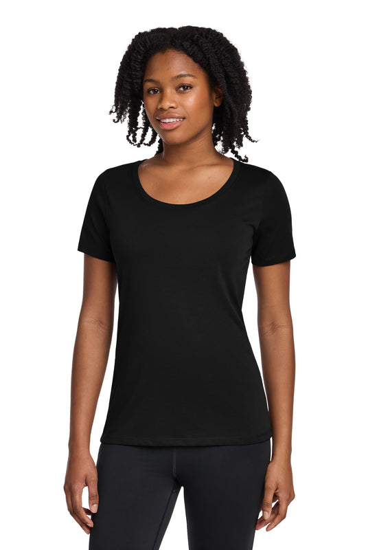 Nike Women's Dri-FIT Cotton/Poly Scoop Neck Tee. NKBQ5234 | Add Your Logo