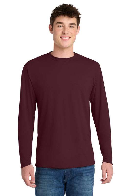 Port & Co ® Long Sleeve Performance Blend Tee. PC381LS | Add Your Logo