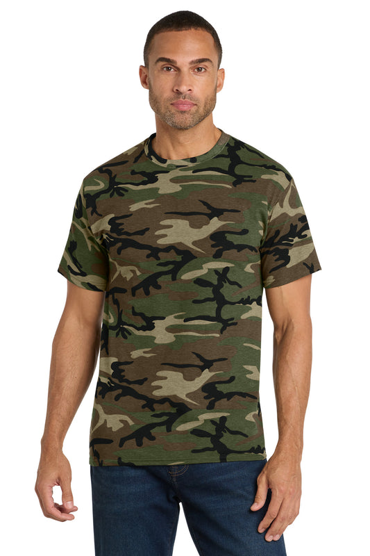 Port & Co Core Cotton Camo Tee. PC54C