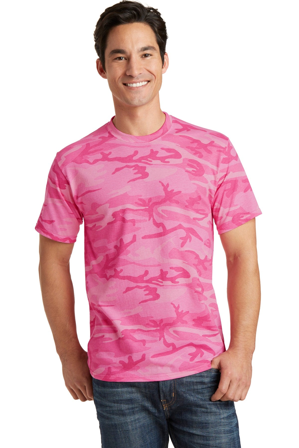 Port & Co Core Cotton Camo Tee. PC54C