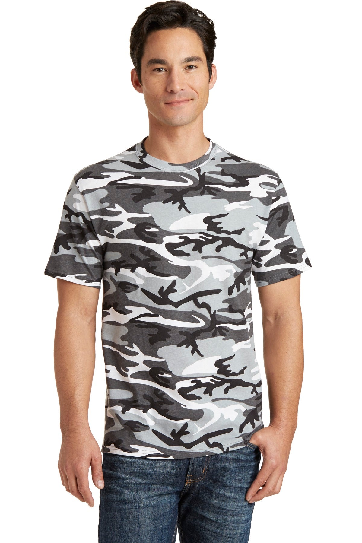 Port & Co Core Cotton Camo Tee. PC54C