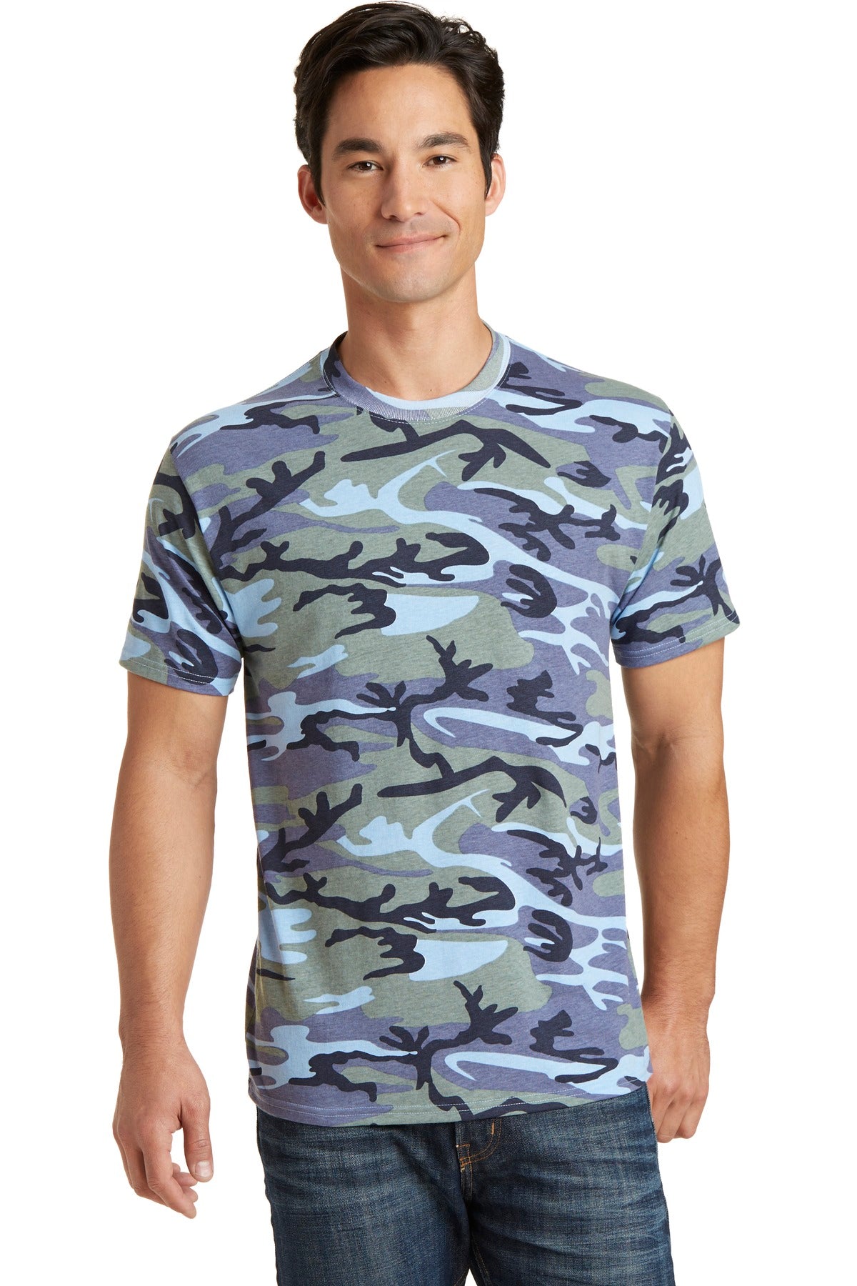 Port & Co Core Cotton Camo Tee. PC54C