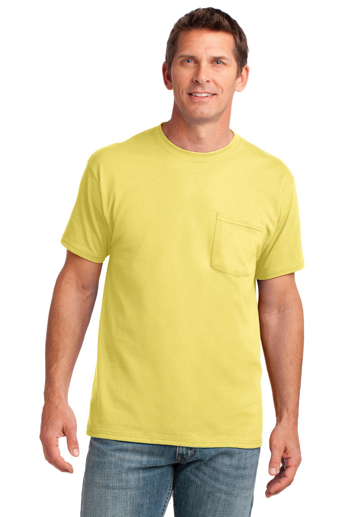 Port & Co Core Cotton Pocket Tee. PC54P