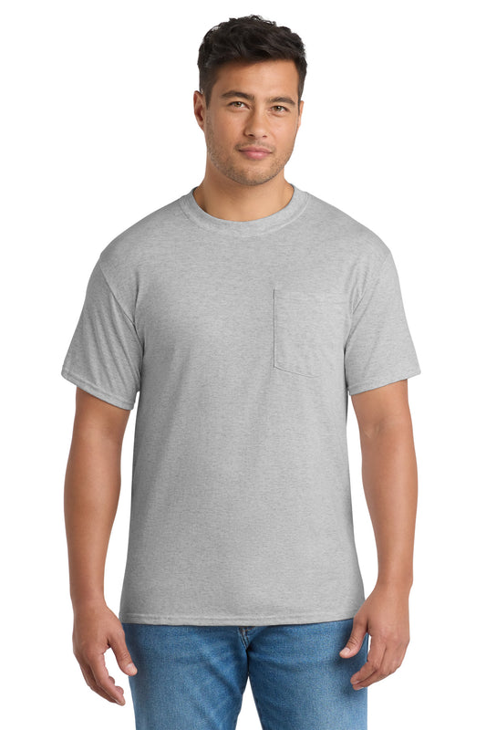 Port & Co Core Blend Pocket Tee. PC55P