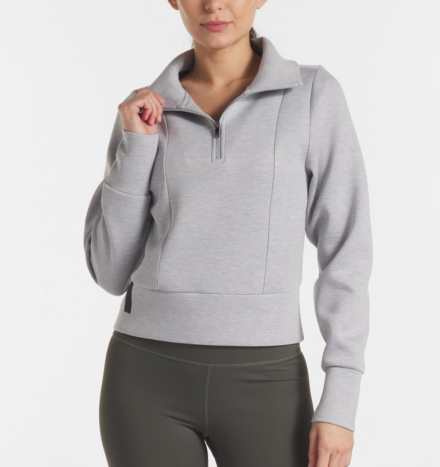 UNRL LuxBreak Half Zip Pullover – Heather Gray