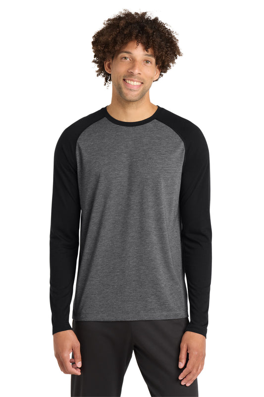 Sport-Tek PosiCharge Long Sleeve Tri-Blend Wicking Raglan Tee ST400LS