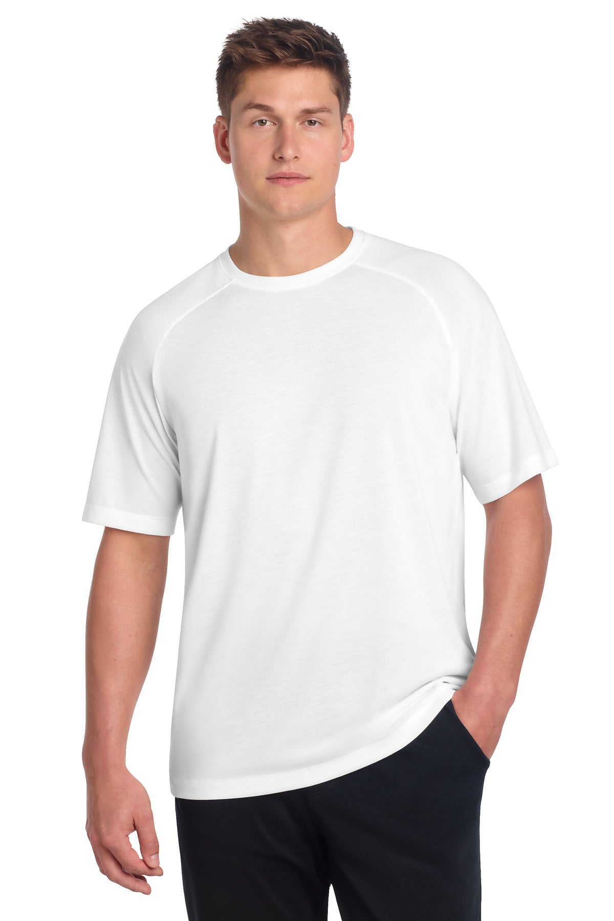 Sport-Tek PosiCharge Tri-Blend Wicking Raglan Tee. ST400