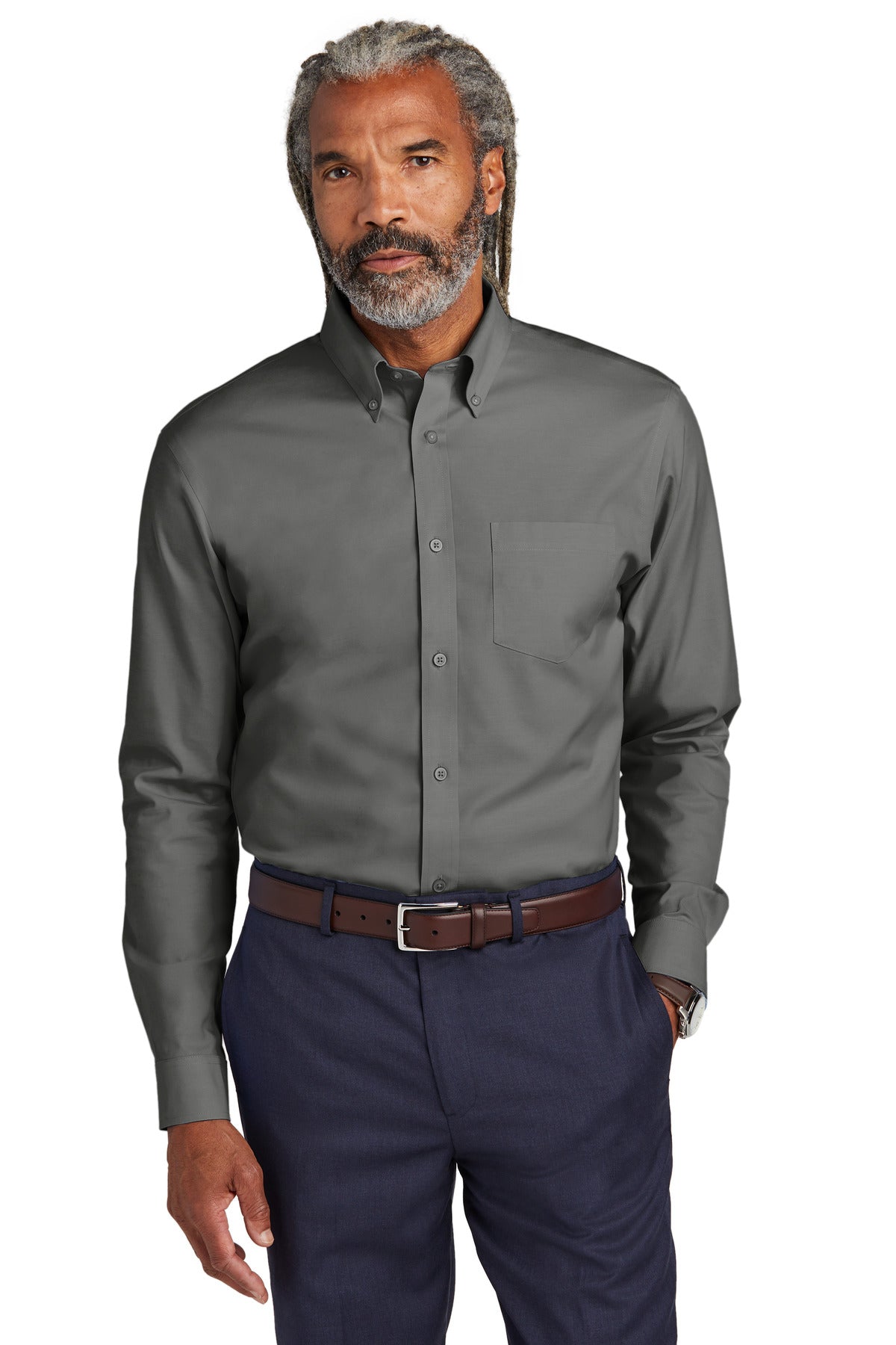 Brooks Brothers Tall Wrinkle-Free Stretch Pinpoint Shirt TBB18000