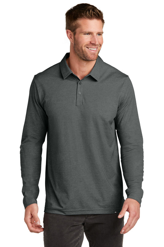 TravisMathew Oceanside Heather Long Sleeve Polo TM1MZ343 | Add Your Logo