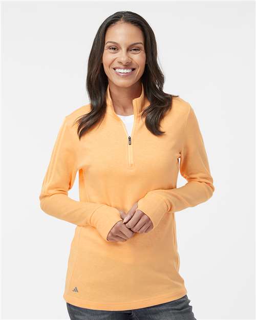 Adidas Women's 3-Stripes Quarter-Zip Sweater Pullover