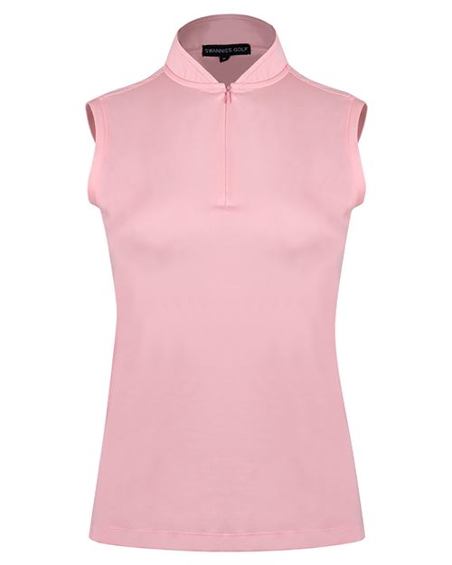 Swannies Women's Brynn Quarter-Zip Sleeveless Polo