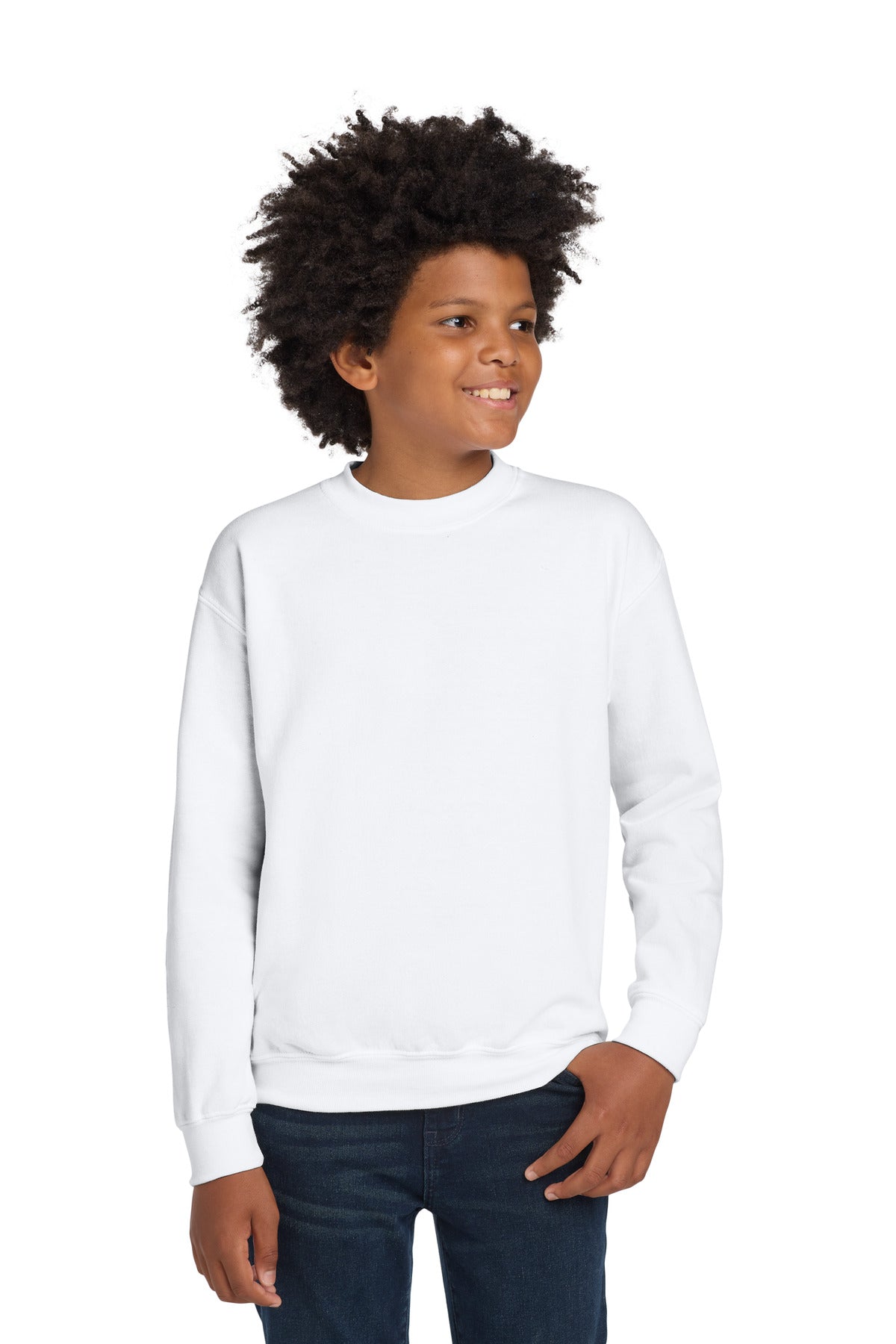Gildan   Youth Heavy Blend Crewneck Sweatshirt.  18000B