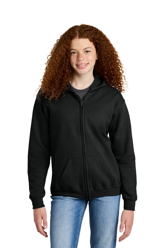 Gildan ®  Youth Heavy Blend ™  Full-Zip Hooded Sweatshirt. 18600B | Add Your Logo