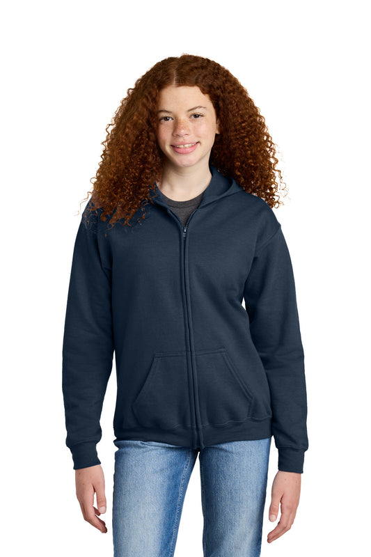 Gildan ®  Youth Heavy Blend ™  Full-Zip Hooded Sweatshirt. 18600B | Add Your Logo