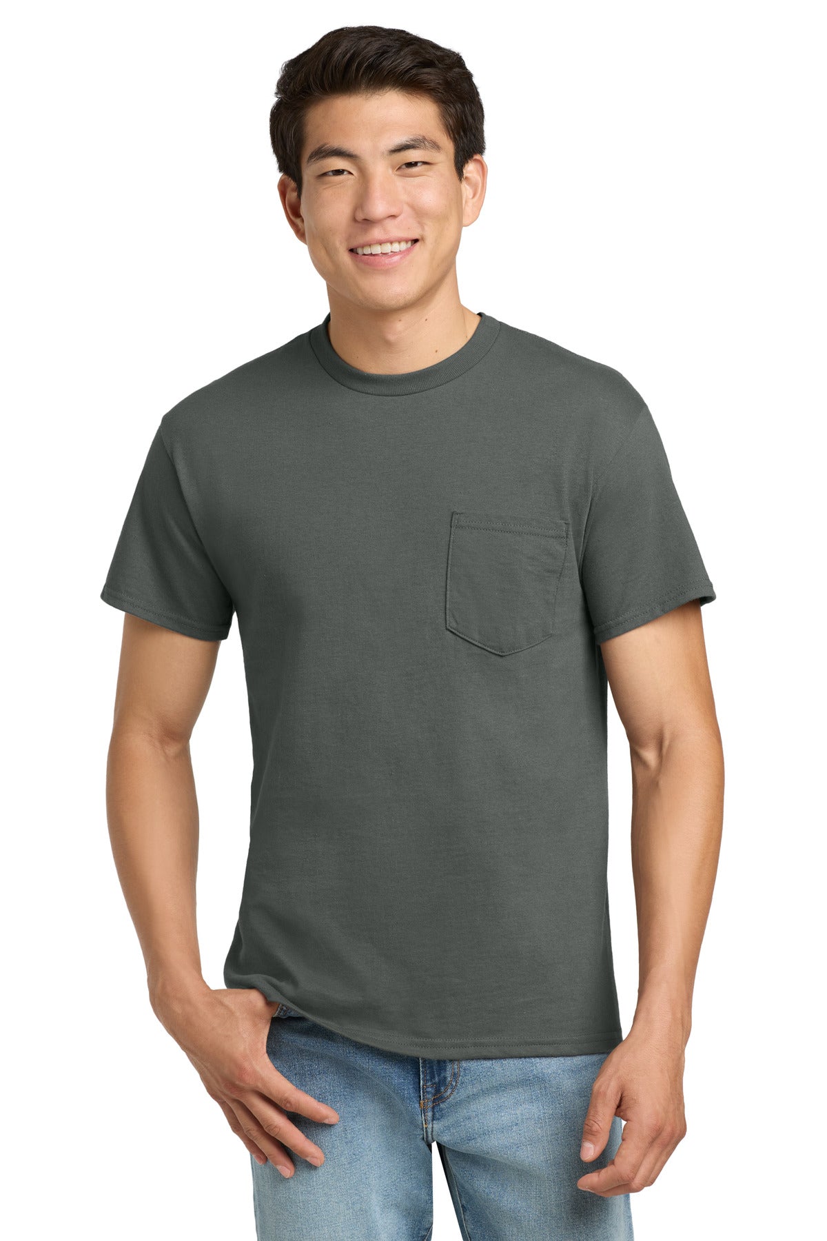 Gildan   - Ultra Cotton   100% US Cotton T-Shirt with Pocket.  2300