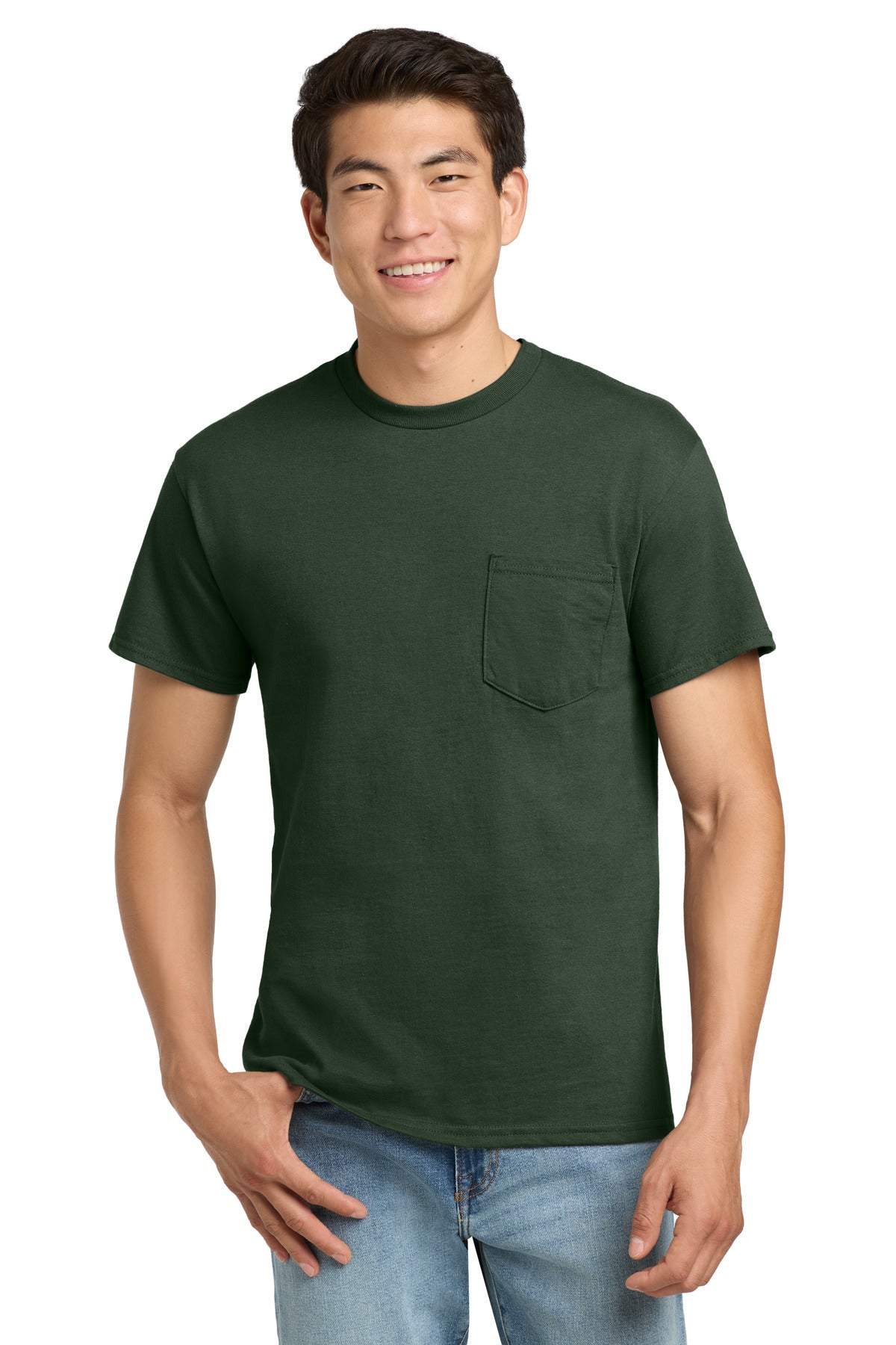 Gildan   - Ultra Cotton   100% US Cotton T-Shirt with Pocket.  2300