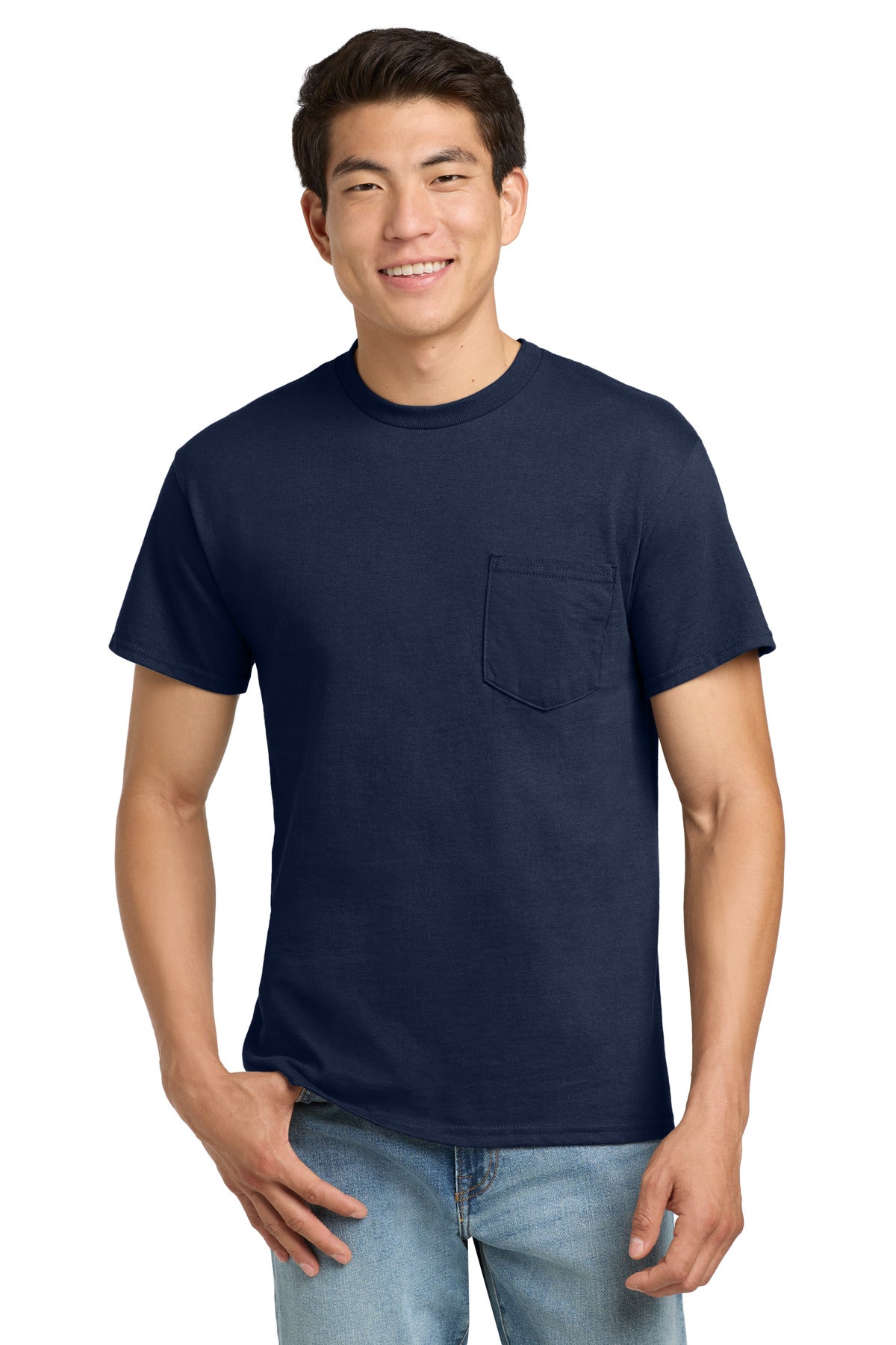 Gildan   - Ultra Cotton   100% US Cotton T-Shirt with Pocket.  2300