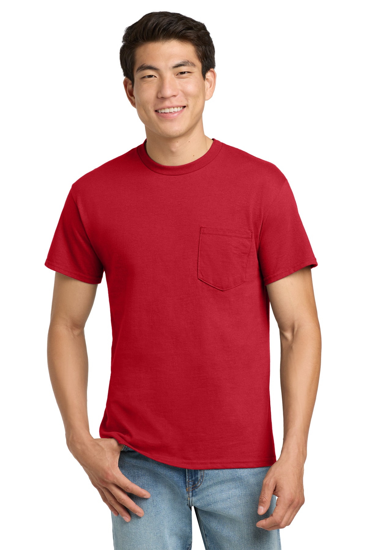 Gildan   - Ultra Cotton   100% US Cotton T-Shirt with Pocket.  2300