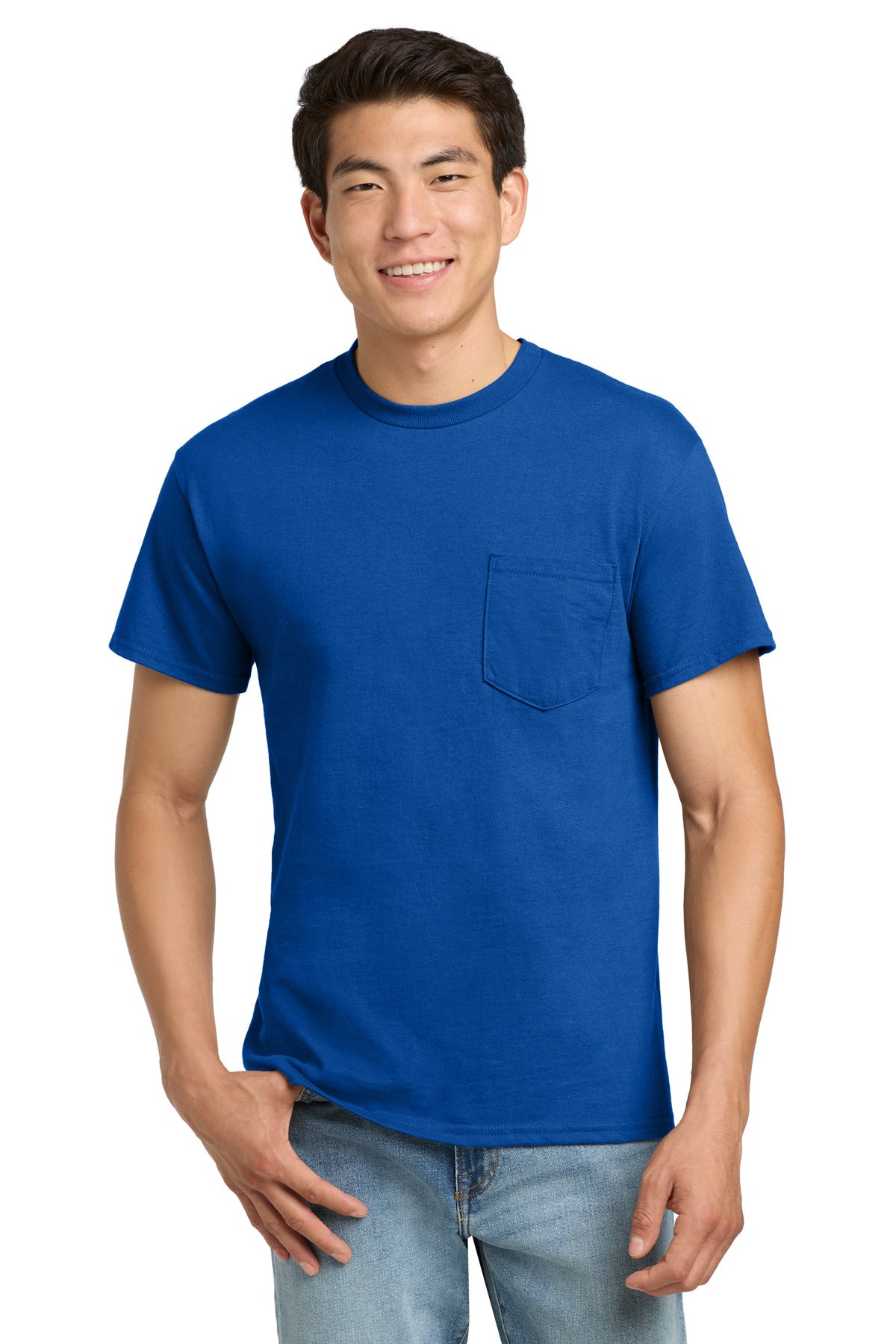 Gildan   - Ultra Cotton   100% US Cotton T-Shirt with Pocket.  2300