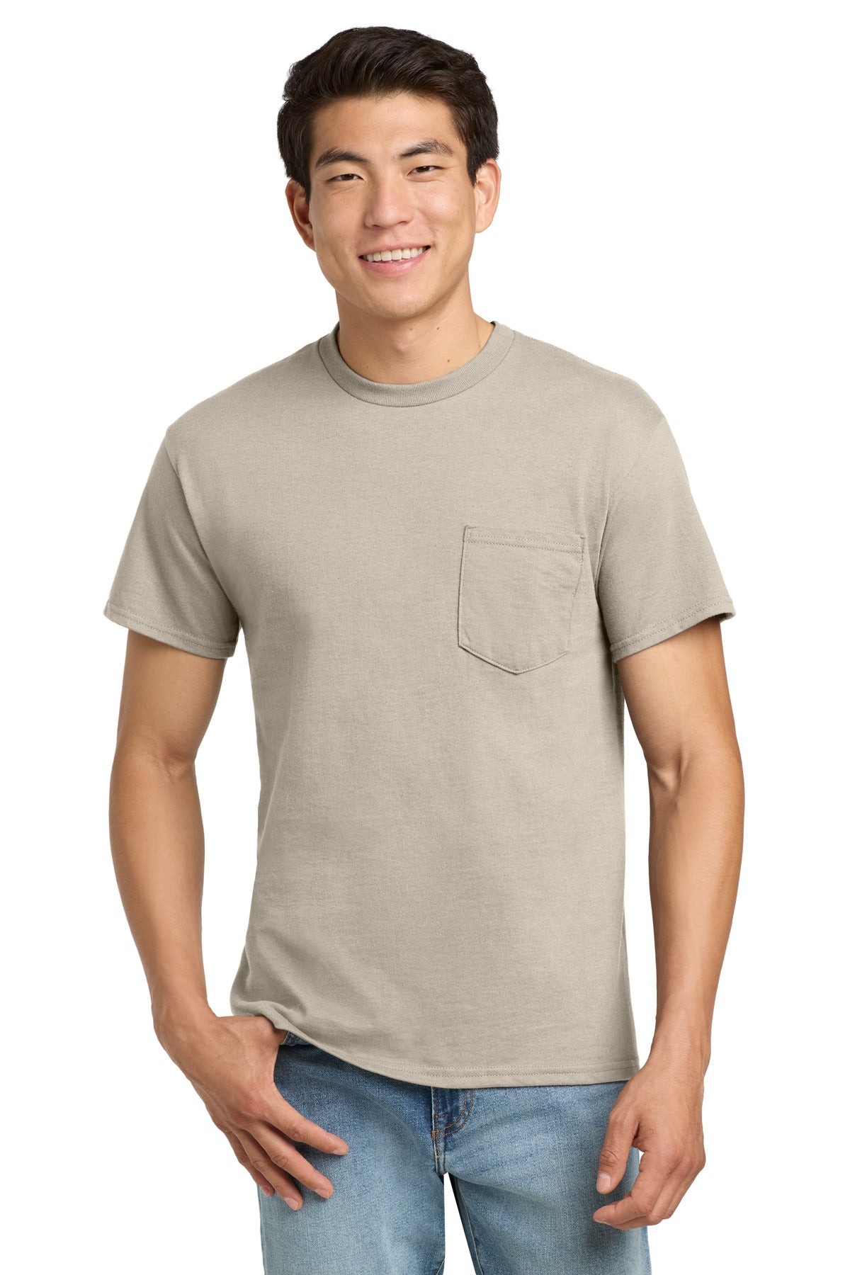 Gildan   - Ultra Cotton   100% US Cotton T-Shirt with Pocket.  2300