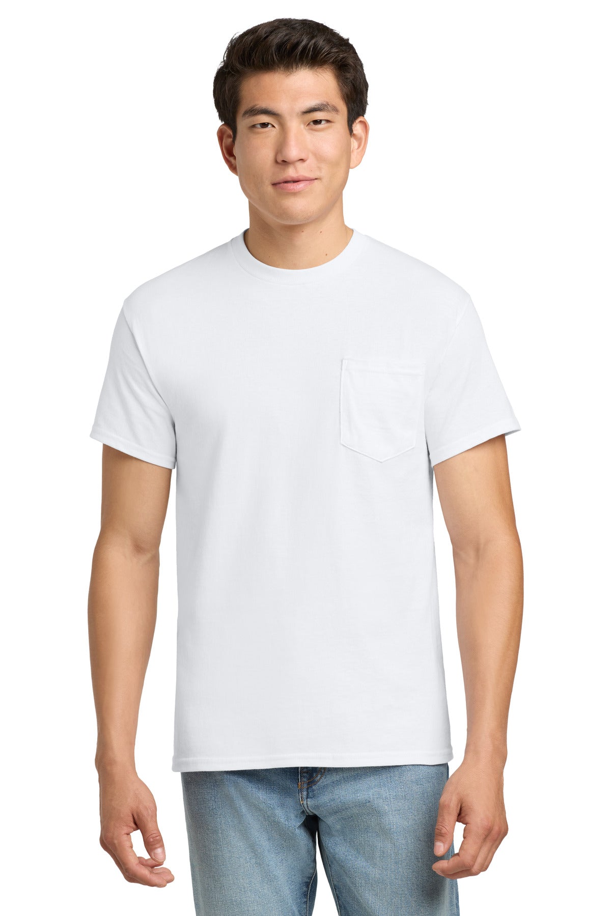Gildan   - Ultra Cotton   100% US Cotton T-Shirt with Pocket.  2300