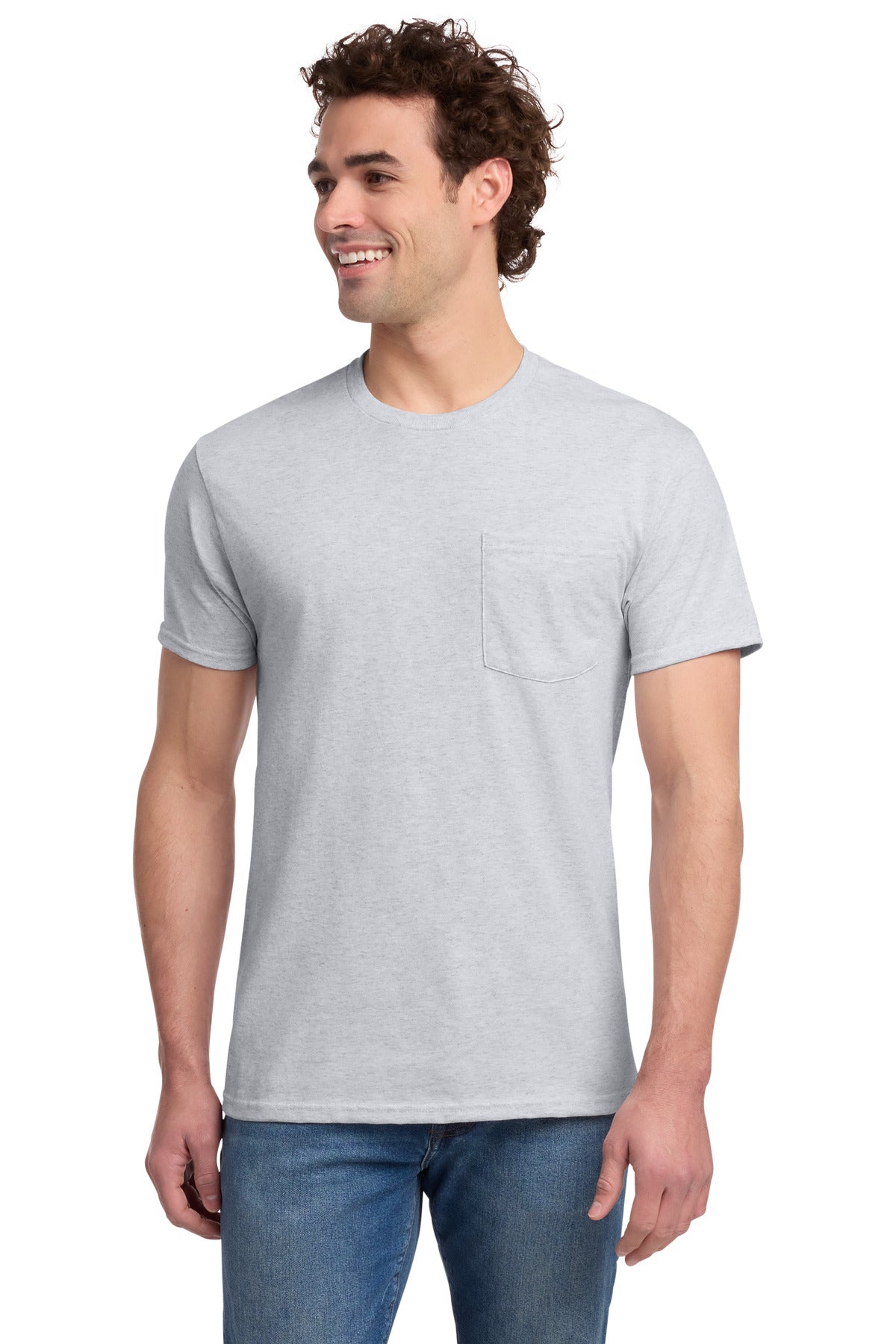 Jerzees   -  Dri-Power   50/50 Cotton/Poly Pocket T-Shirt.  29MP