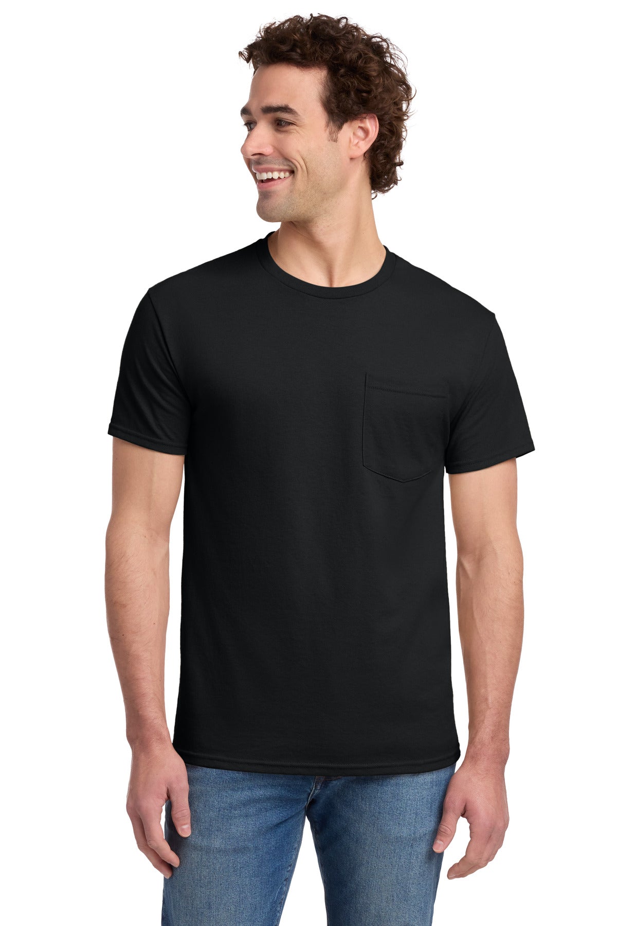 Jerzees   -  Dri-Power   50/50 Cotton/Poly Pocket T-Shirt.  29MP
