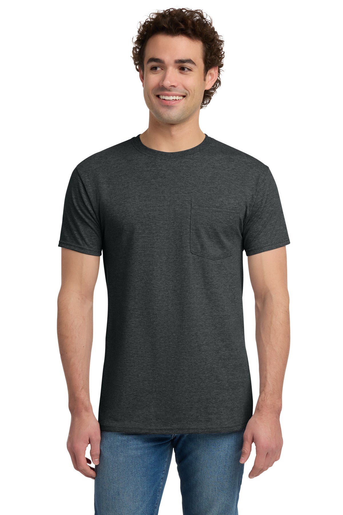 Jerzees   -  Dri-Power   50/50 Cotton/Poly Pocket T-Shirt.  29MP