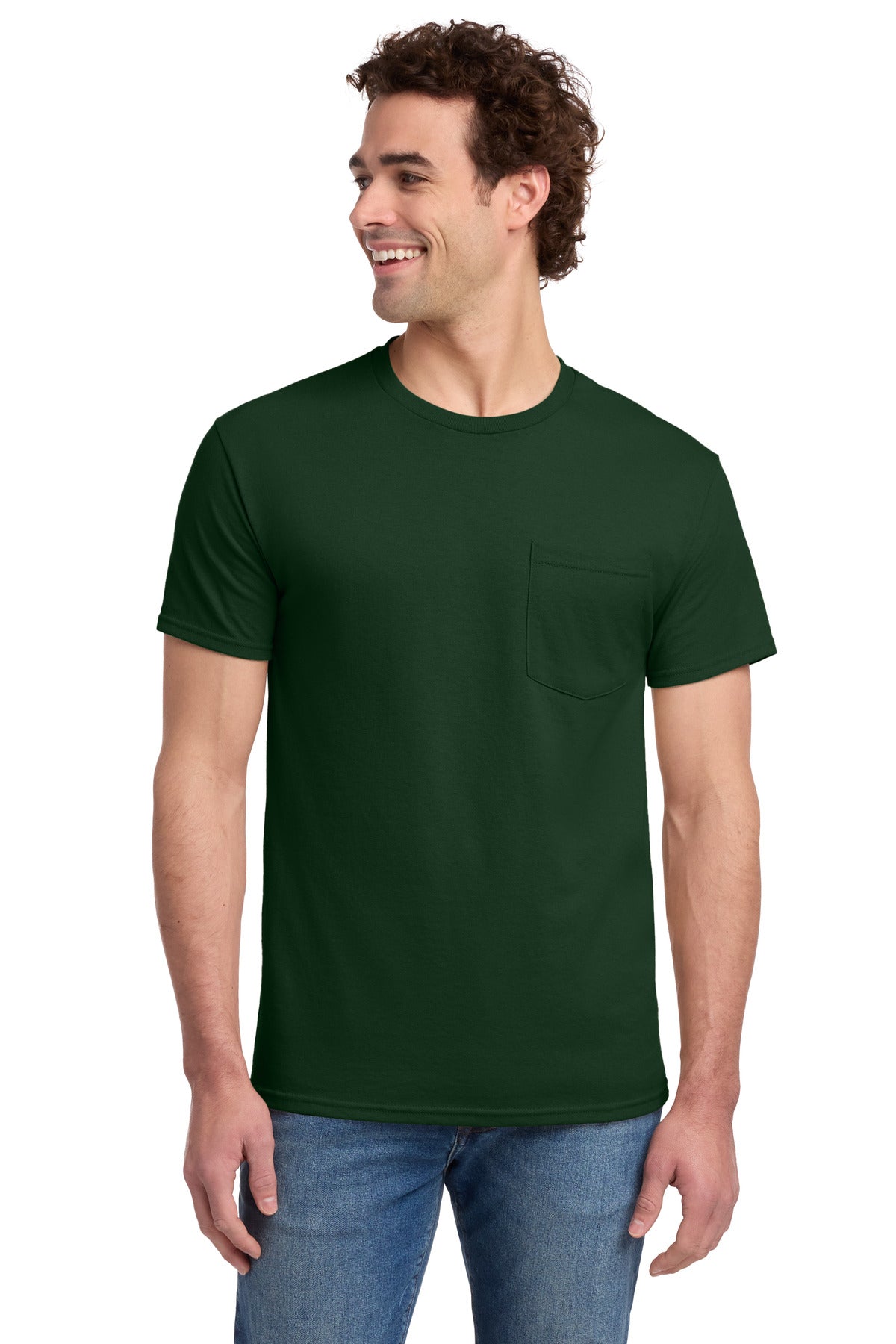Jerzees   -  Dri-Power   50/50 Cotton/Poly Pocket T-Shirt.  29MP