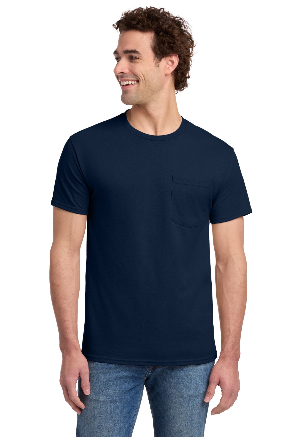 Jerzees   -  Dri-Power   50/50 Cotton/Poly Pocket T-Shirt.  29MP