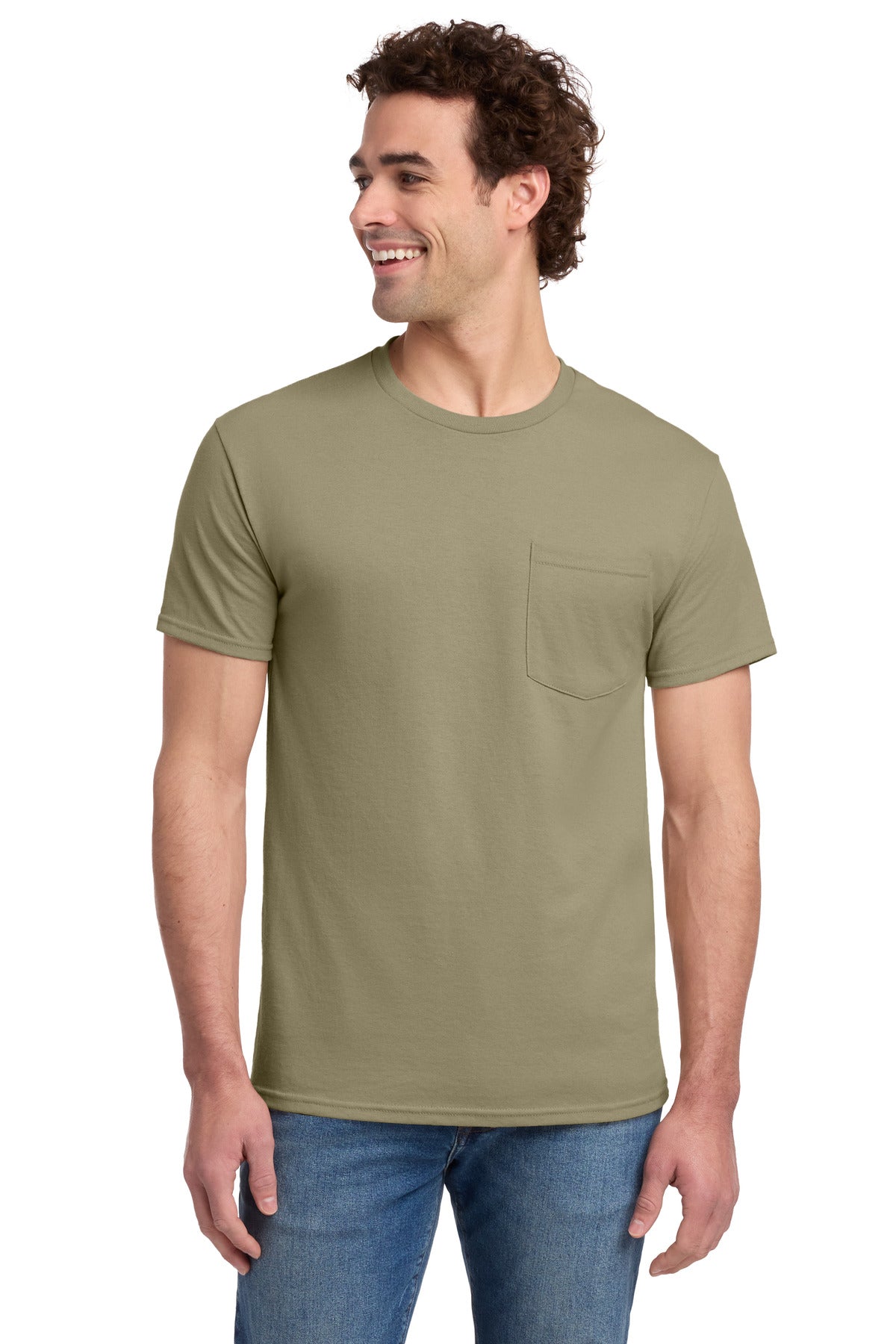 Jerzees   -  Dri-Power   50/50 Cotton/Poly Pocket T-Shirt.  29MP