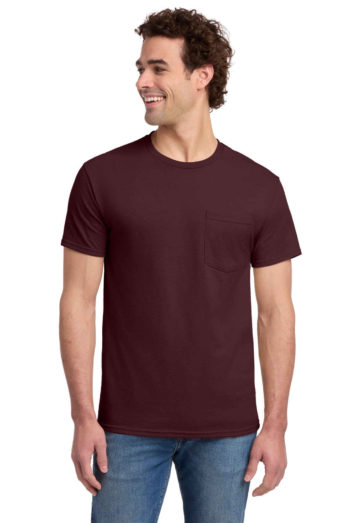 Jerzees   -  Dri-Power   50/50 Cotton/Poly Pocket T-Shirt.  29MP