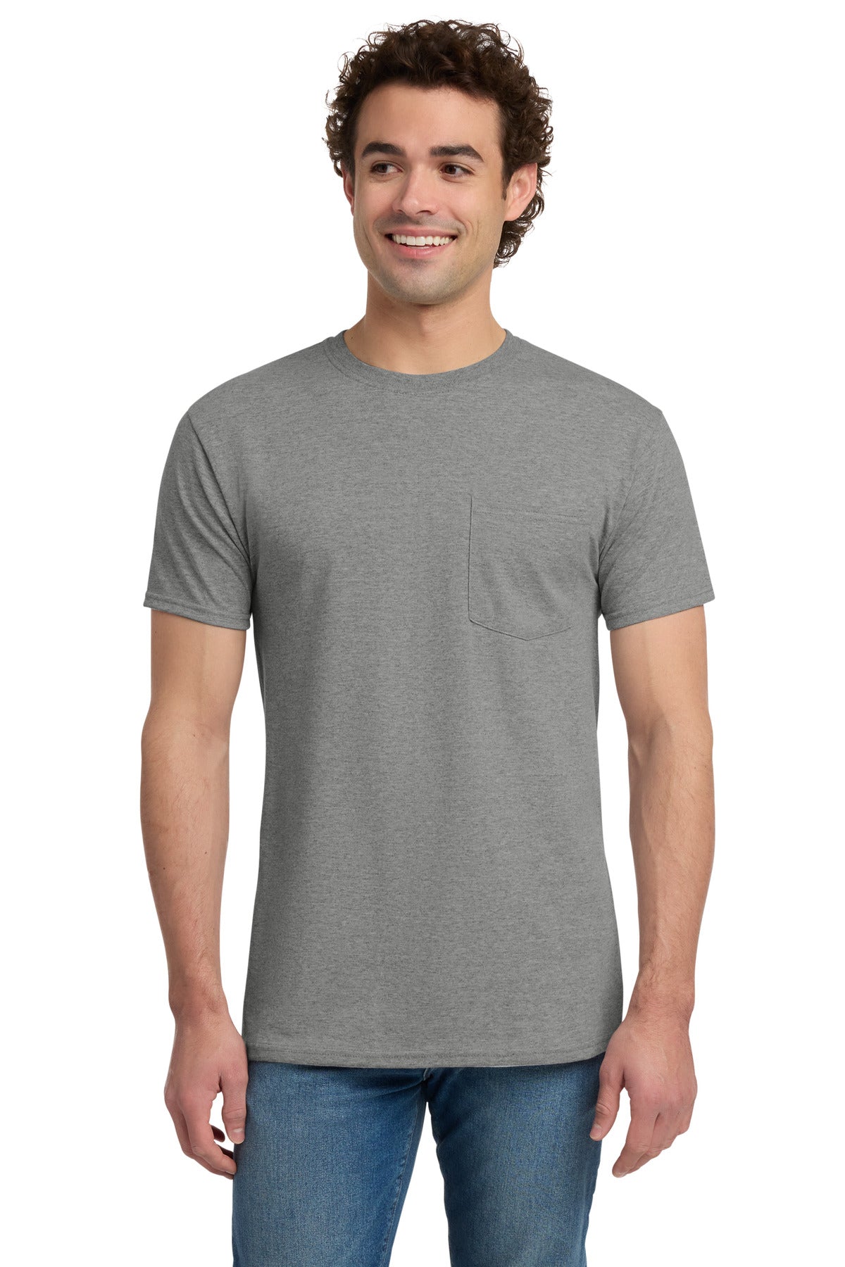 Jerzees   -  Dri-Power   50/50 Cotton/Poly Pocket T-Shirt.  29MP