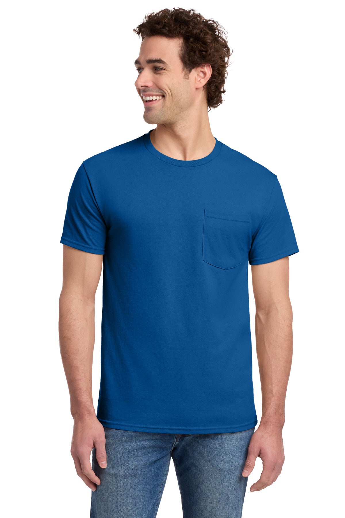 Jerzees   -  Dri-Power   50/50 Cotton/Poly Pocket T-Shirt.  29MP