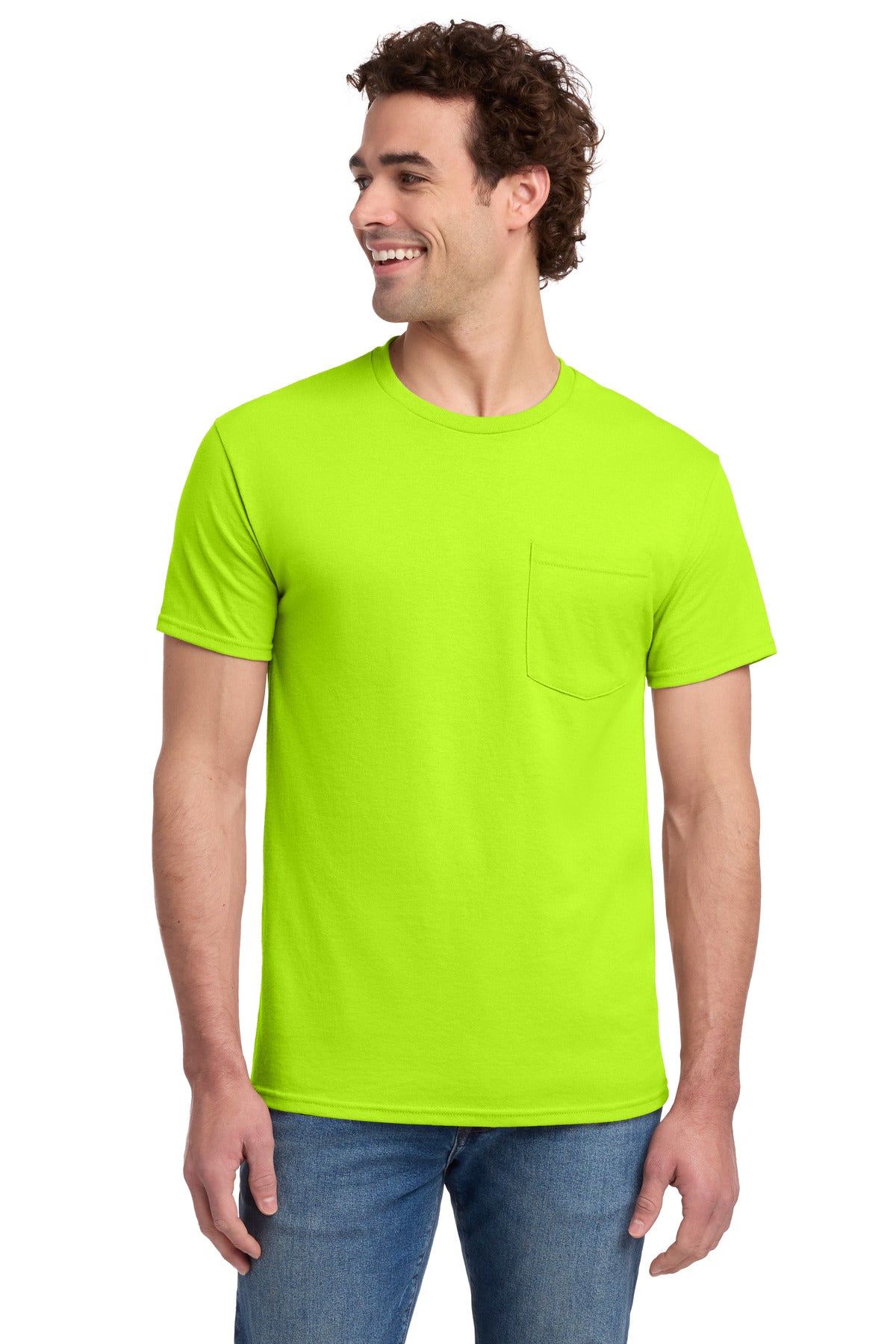 Jerzees   -  Dri-Power   50/50 Cotton/Poly Pocket T-Shirt.  29MP