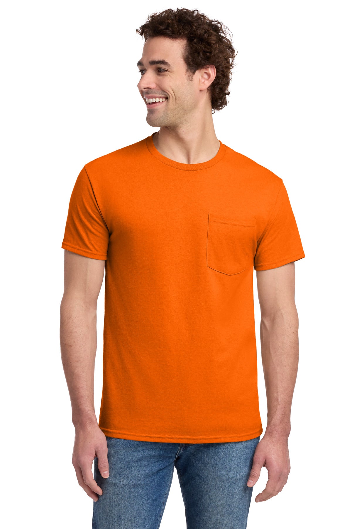 Jerzees   -  Dri-Power   50/50 Cotton/Poly Pocket T-Shirt.  29MP