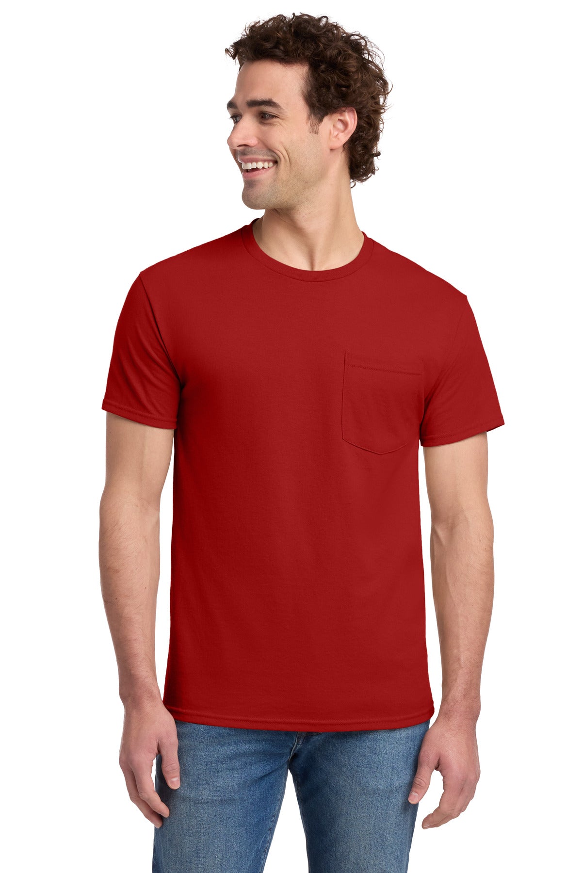 Jerzees   -  Dri-Power   50/50 Cotton/Poly Pocket T-Shirt.  29MP