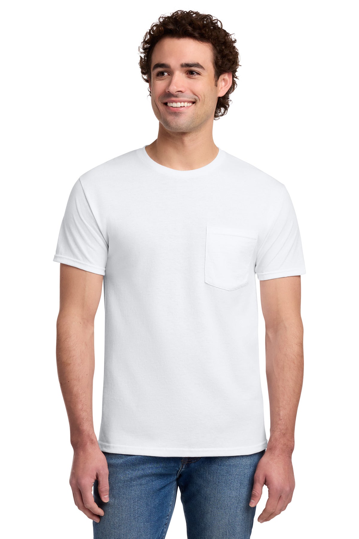 Jerzees   -  Dri-Power   50/50 Cotton/Poly Pocket T-Shirt.  29MP